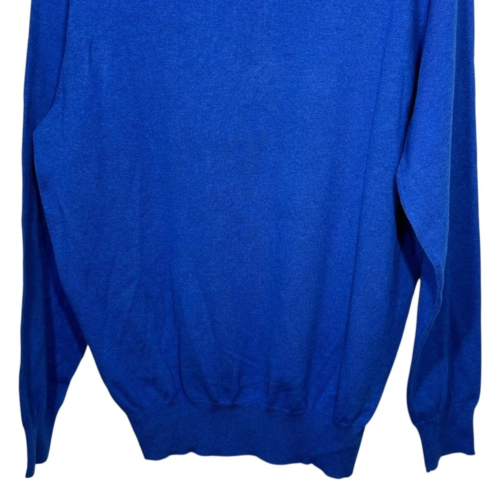 Peter Millar‎ 1/4 Zip Pullover Men Size Medium Blue Cotton Nylon Silk Cashmere